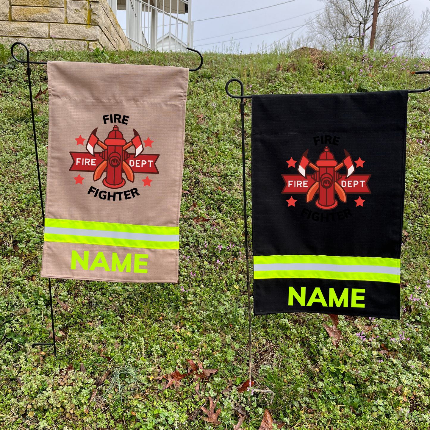 Firefighter Garden Flag