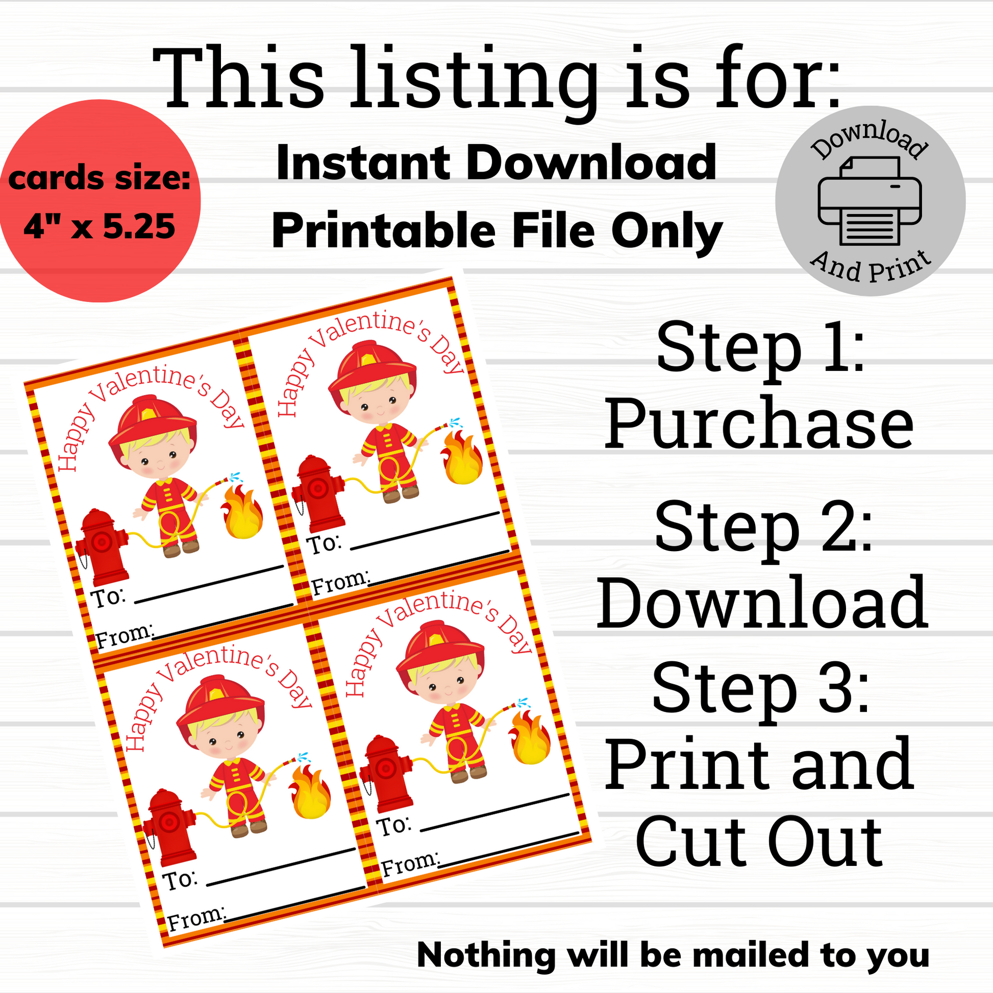 how to order Printable Firefighter Valentine, Firefighter With Hydrant