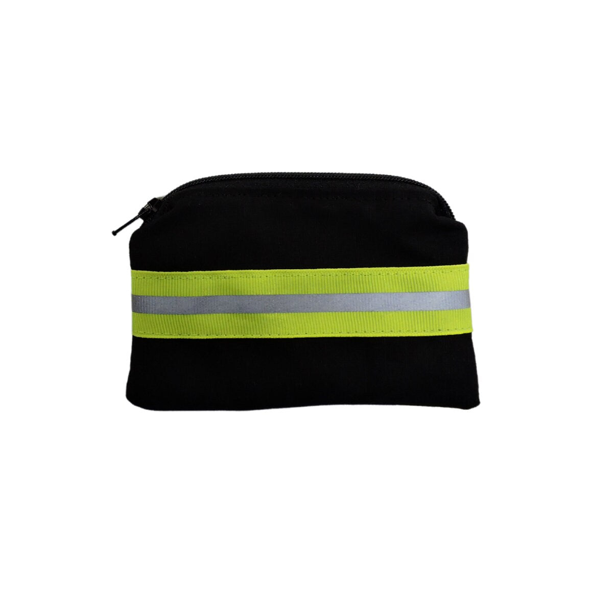 black fabric neon yellow reflective tape Firefighter Change purse
