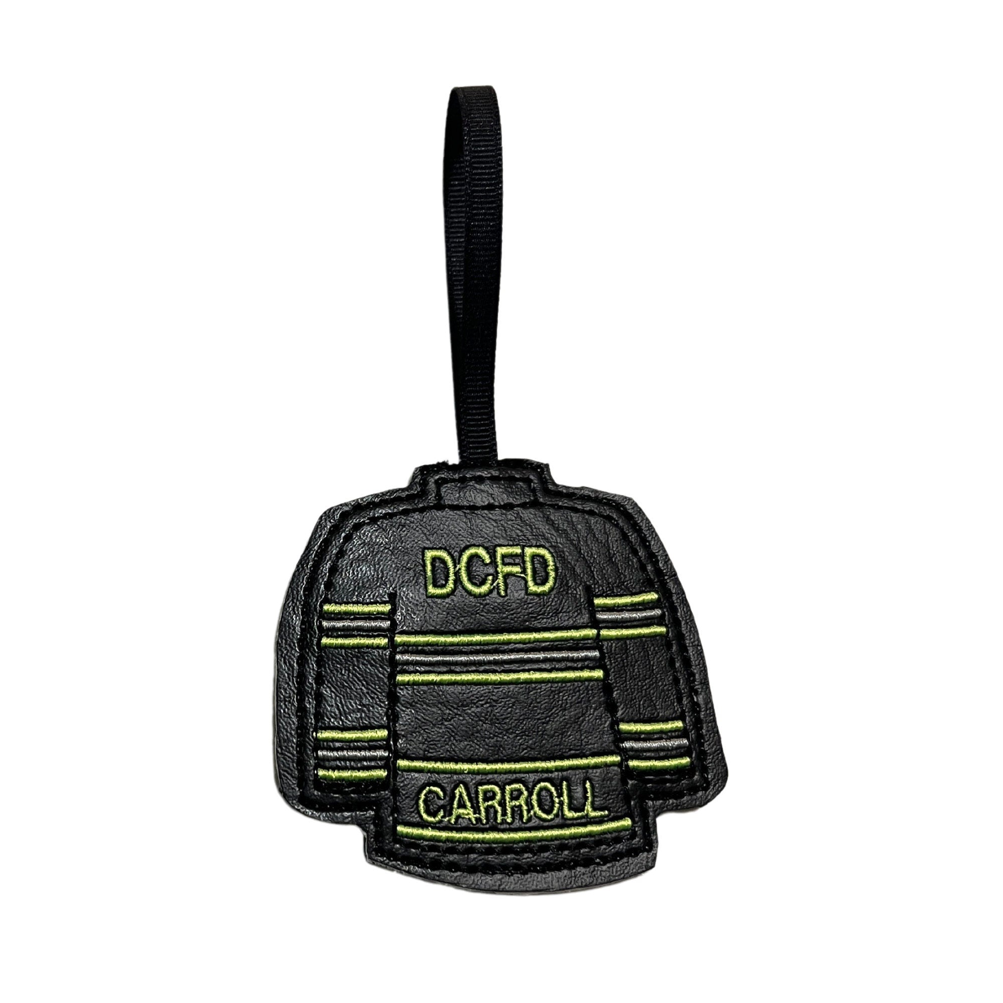 Black material Firefighter Christmas ornament