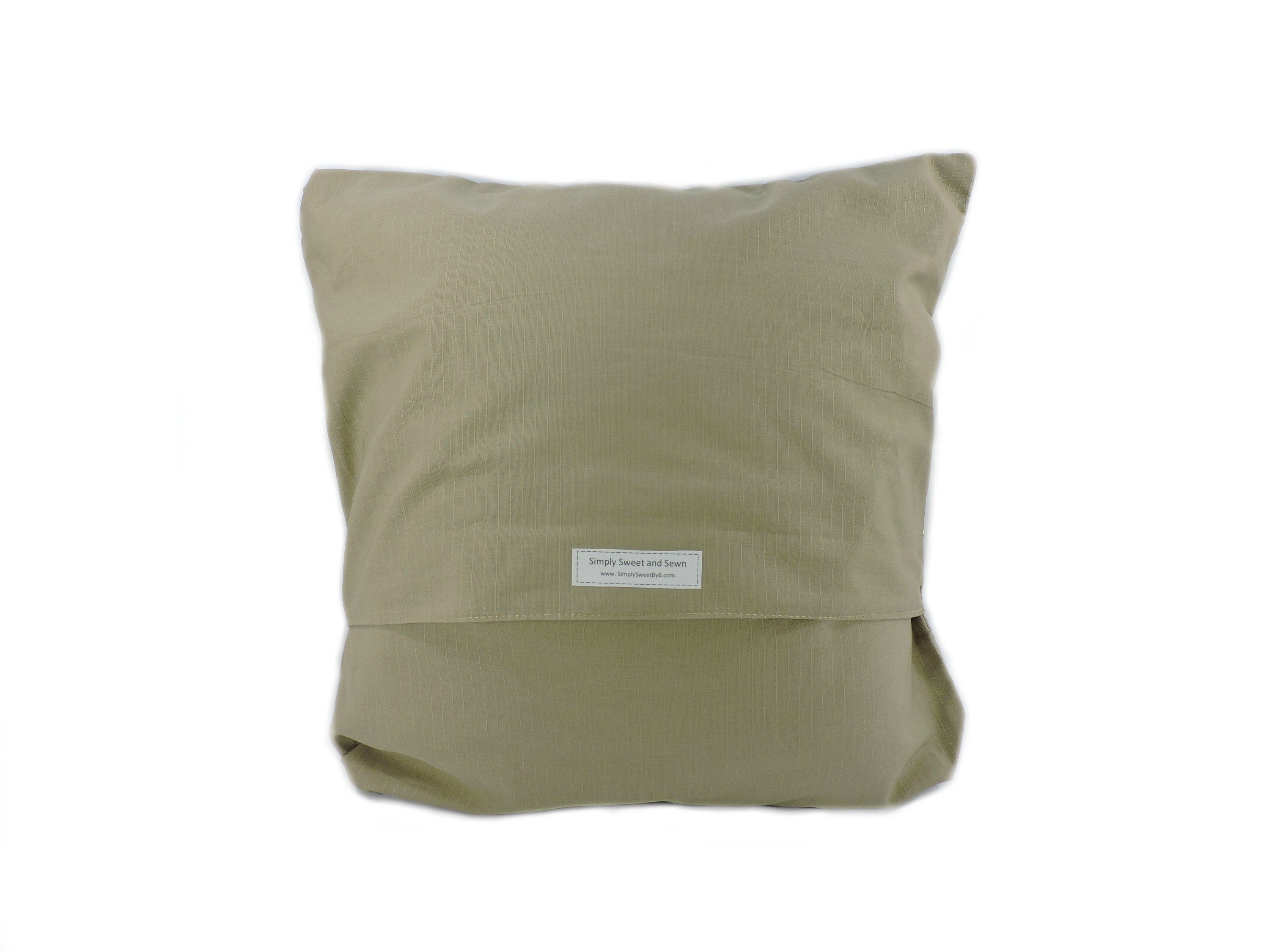 back of pillow cover