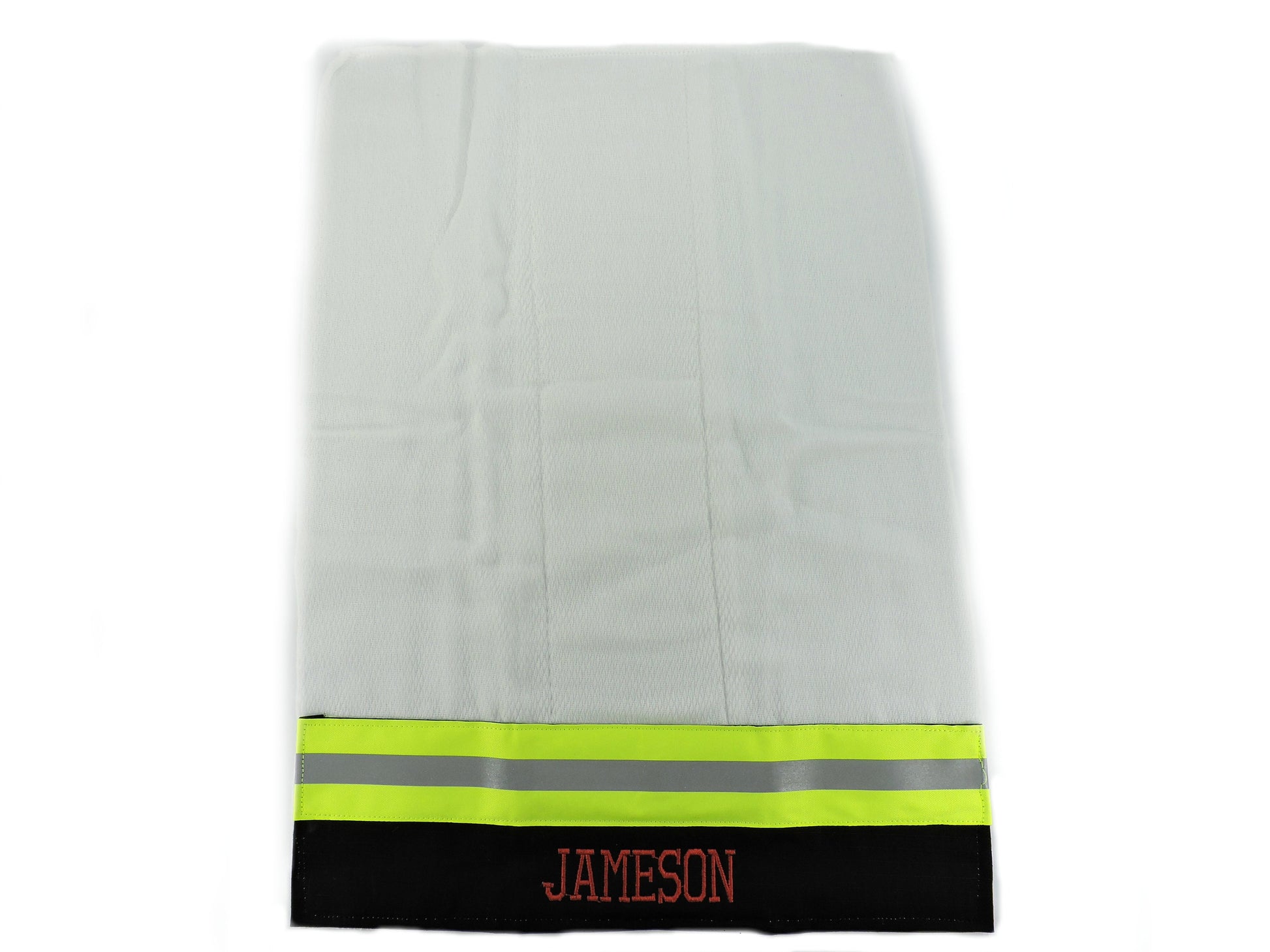 black fabric Firefighter burp cloth