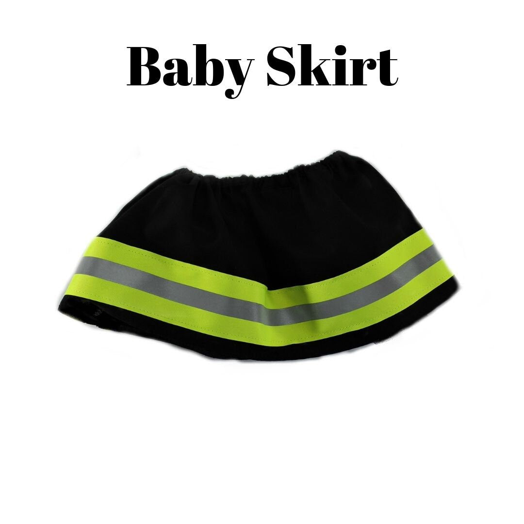 black fabric firefighter baby skirt