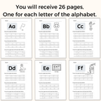 PRINTABLE Firefighter Theme Alphabet Tracing