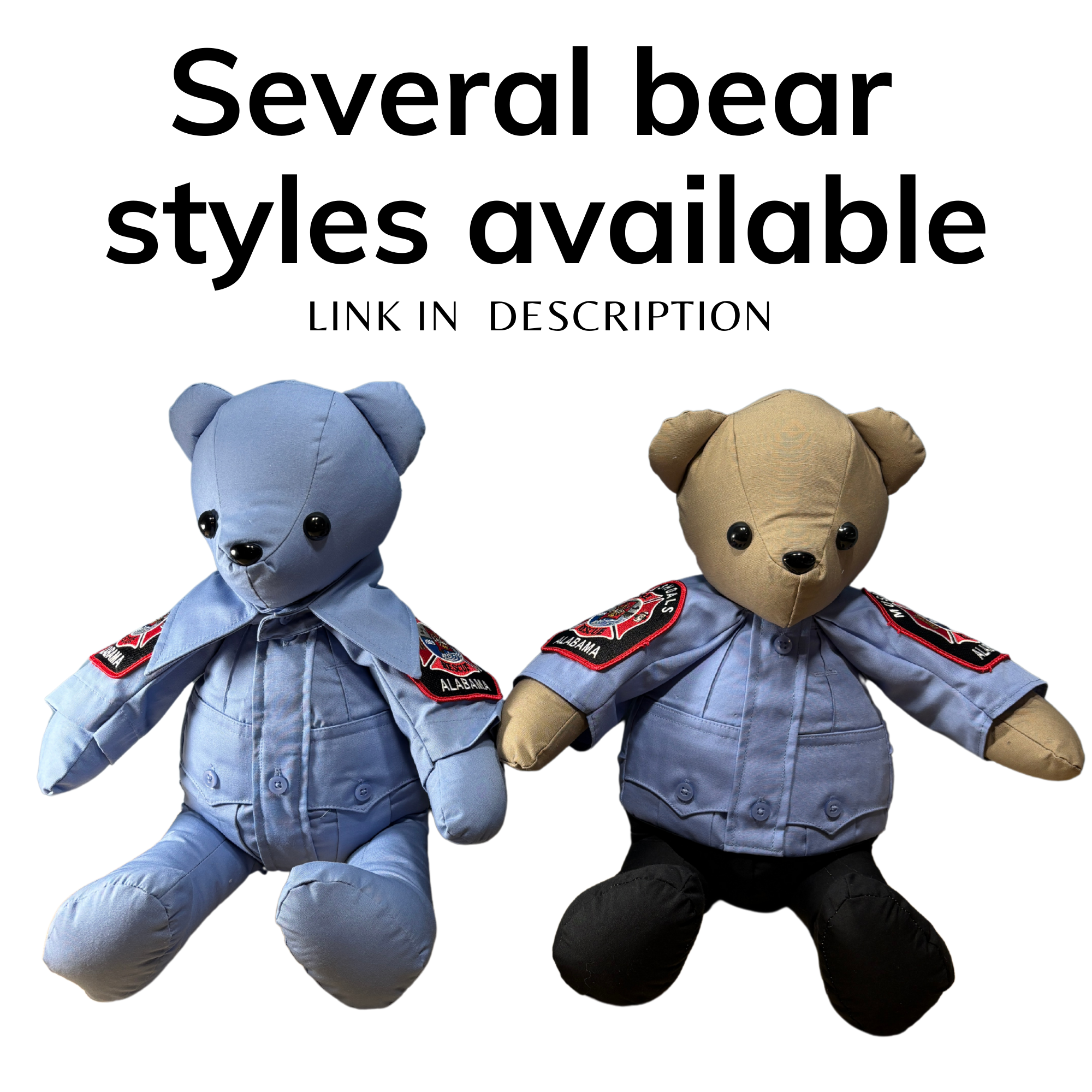 several firefighter memory bears to choose from. link in description to view other styles 