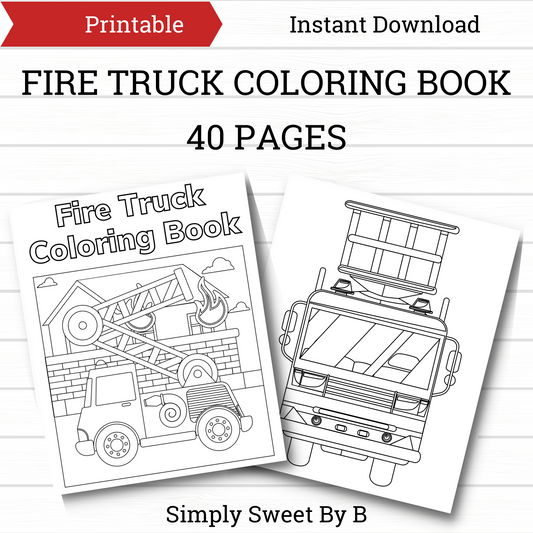 Fire Truck Coloring Book