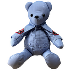 Firefighter Memory Bear made from a class A firefighter Shirt that you mail to me. 