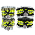 Firefighter Wedding Garter with Tulle set 