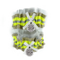 Firefighter wedding garter WHITE tulle