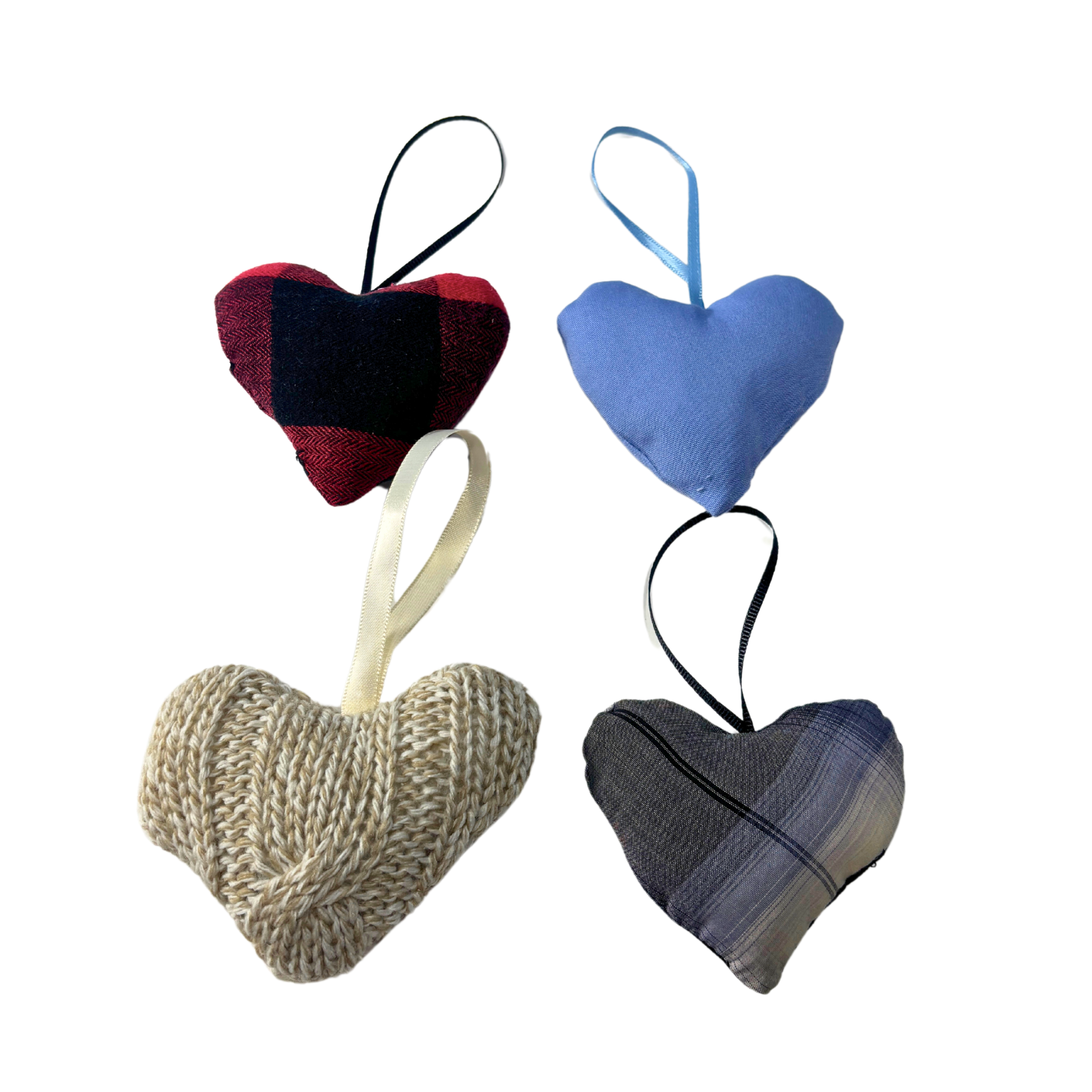 Memory heart Christmas ornament  made from your loved ones clothing. 