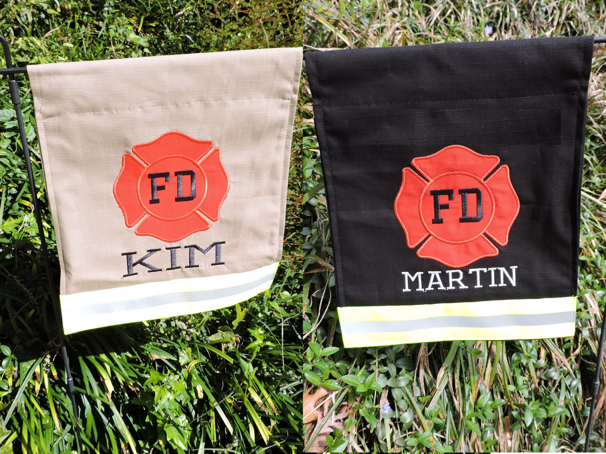 Firefighter FD Garden Flag with One Name