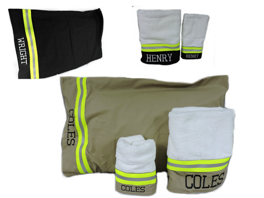 Firefighter Bath Towel, Hand Towel, and Pillowcase