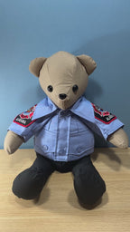Custom Firefighter Memory Bear from your loved ones uniform class A shirts