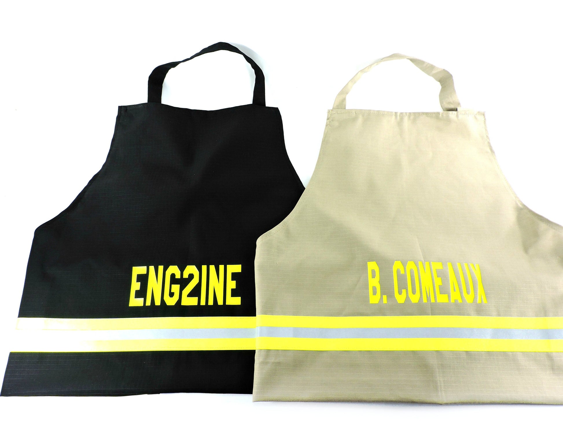 Firefighter Apron in Tan or black fabric