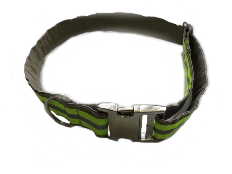 Firefighter Dog Collar with metal buckle 