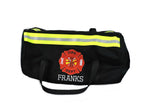 Black Fabric and Neon Yellow Reflective Tape firefighter duffel bag