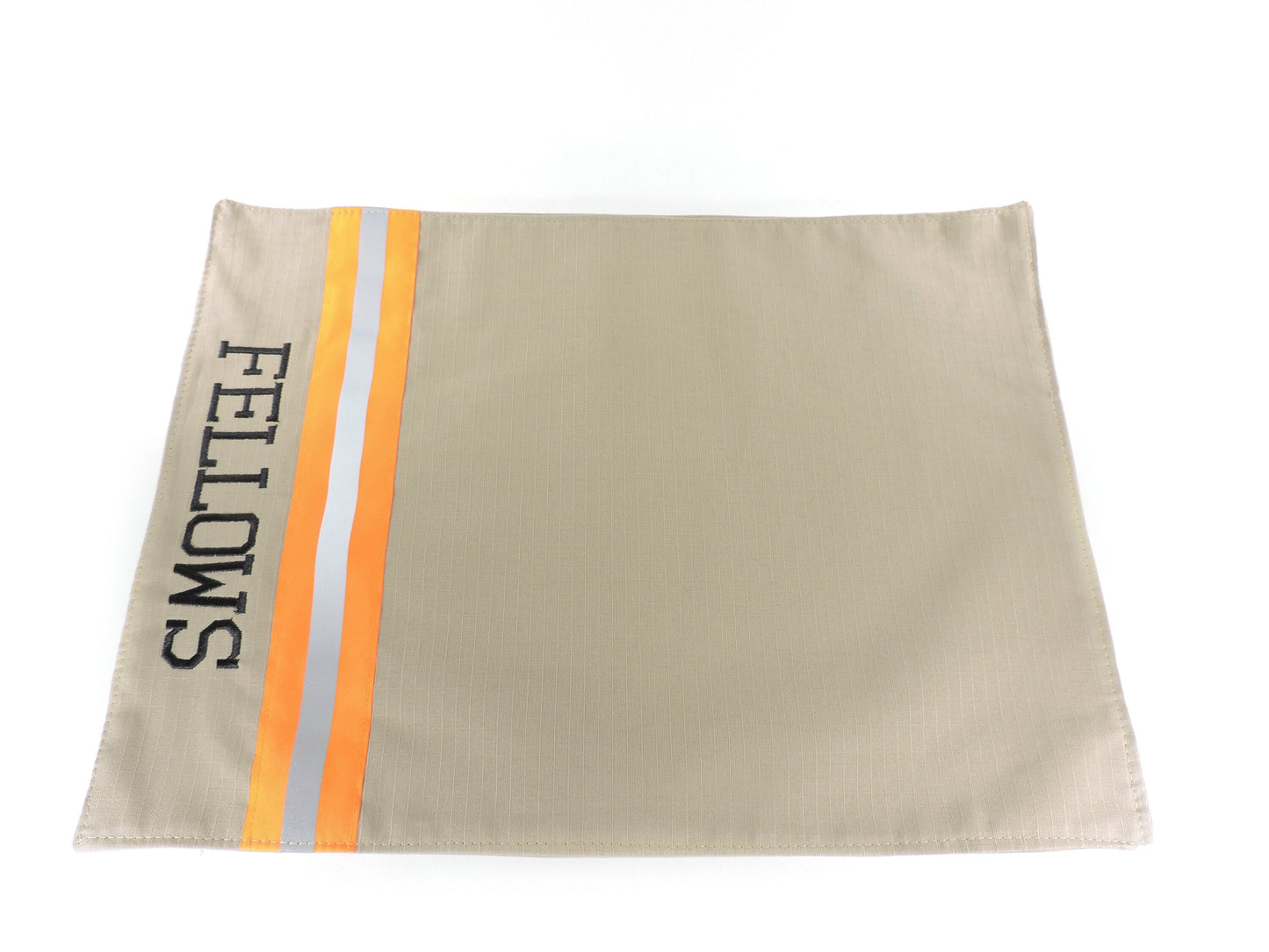 tan fabric neon orange reflective tape Firefighter Placemats