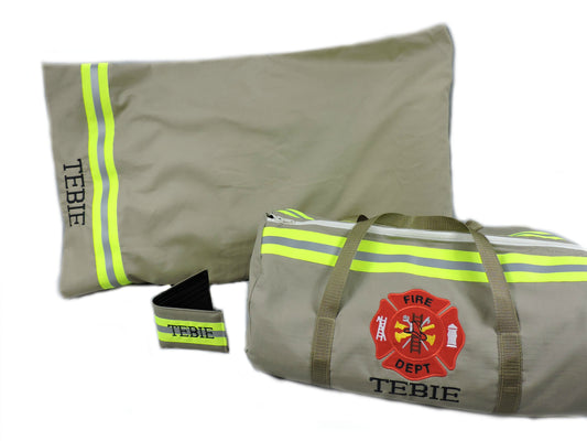 Firefighter Gift Set Pillowcase, duffel bag, and wallet