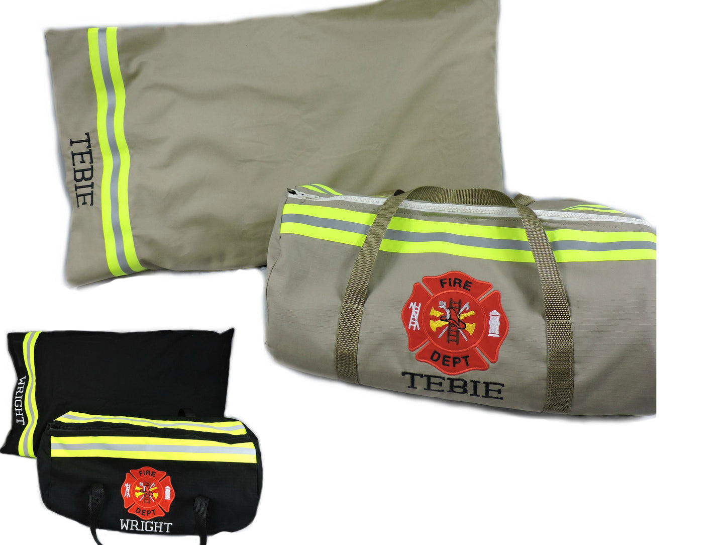 Firefighter Duffel Bag and pillowcase gift set