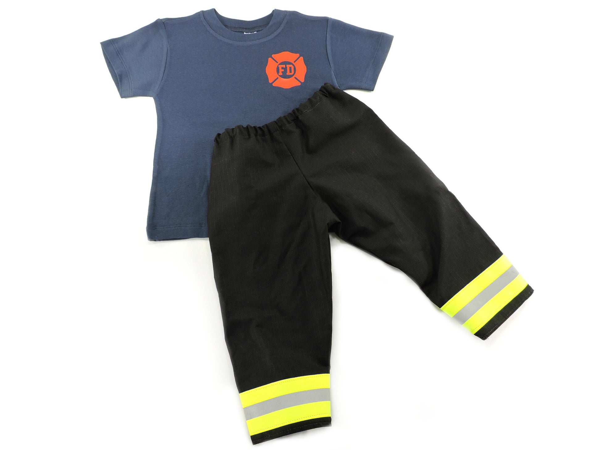 Black Firefighter Toddler Boy Outfit
