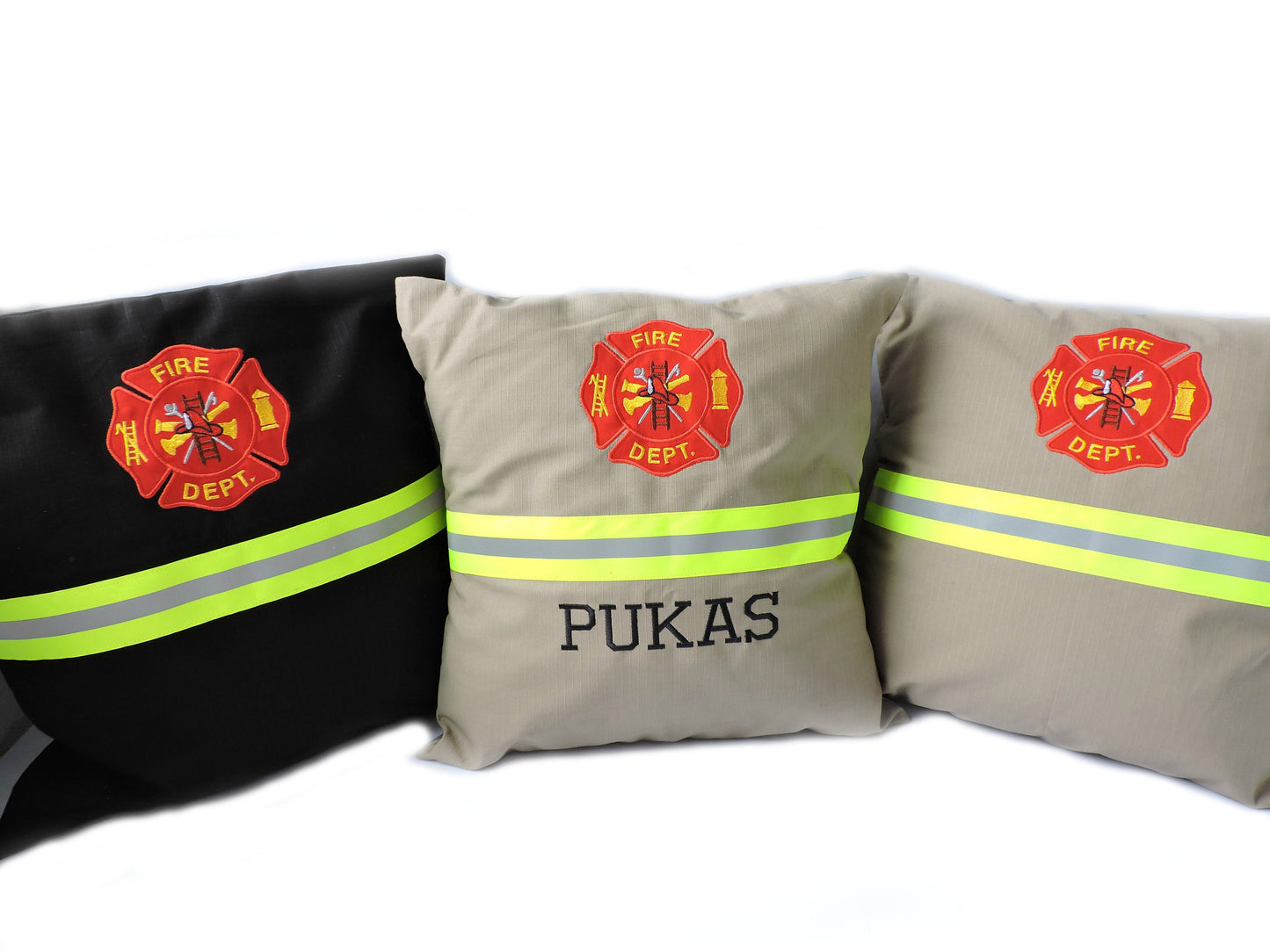 Firefighter pillow cover with maltese cross