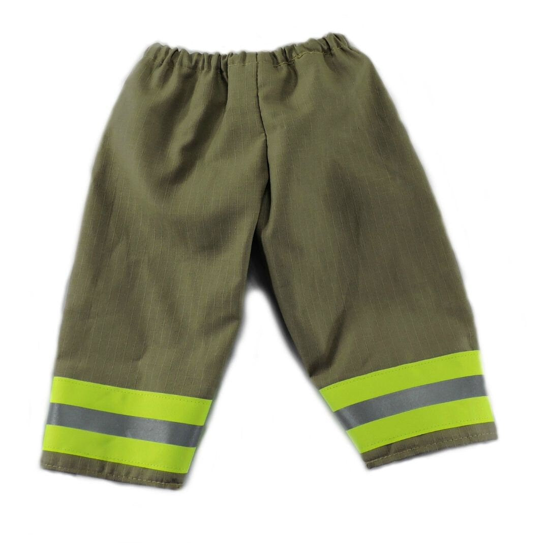 tan fabric firefighter baby or toddler pants