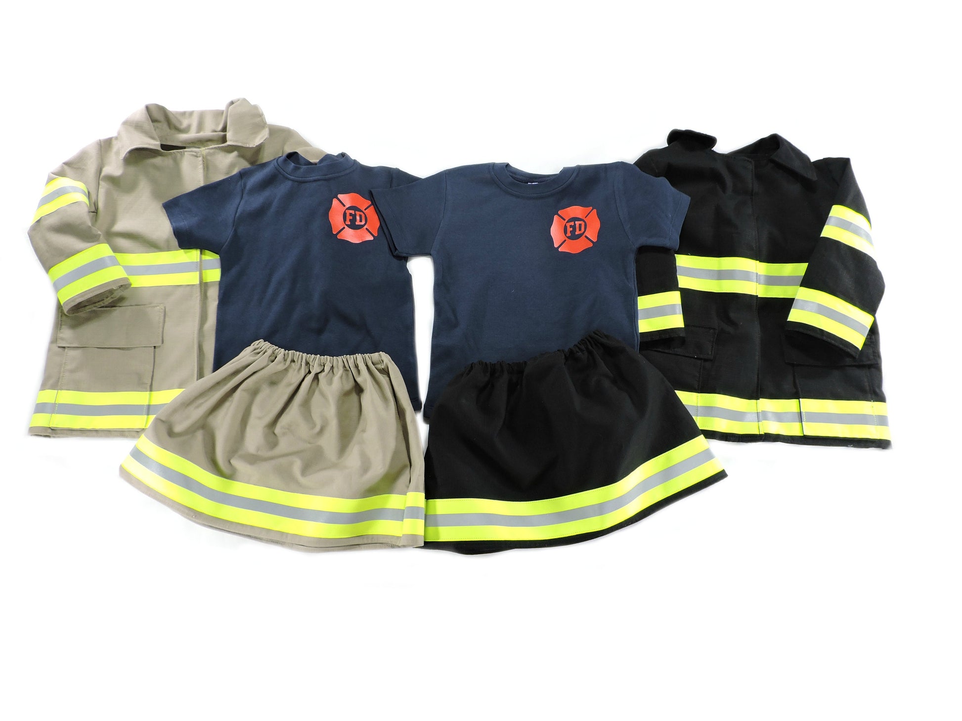 tshirt style Firefighter Baby Girl Outfit and Jacket