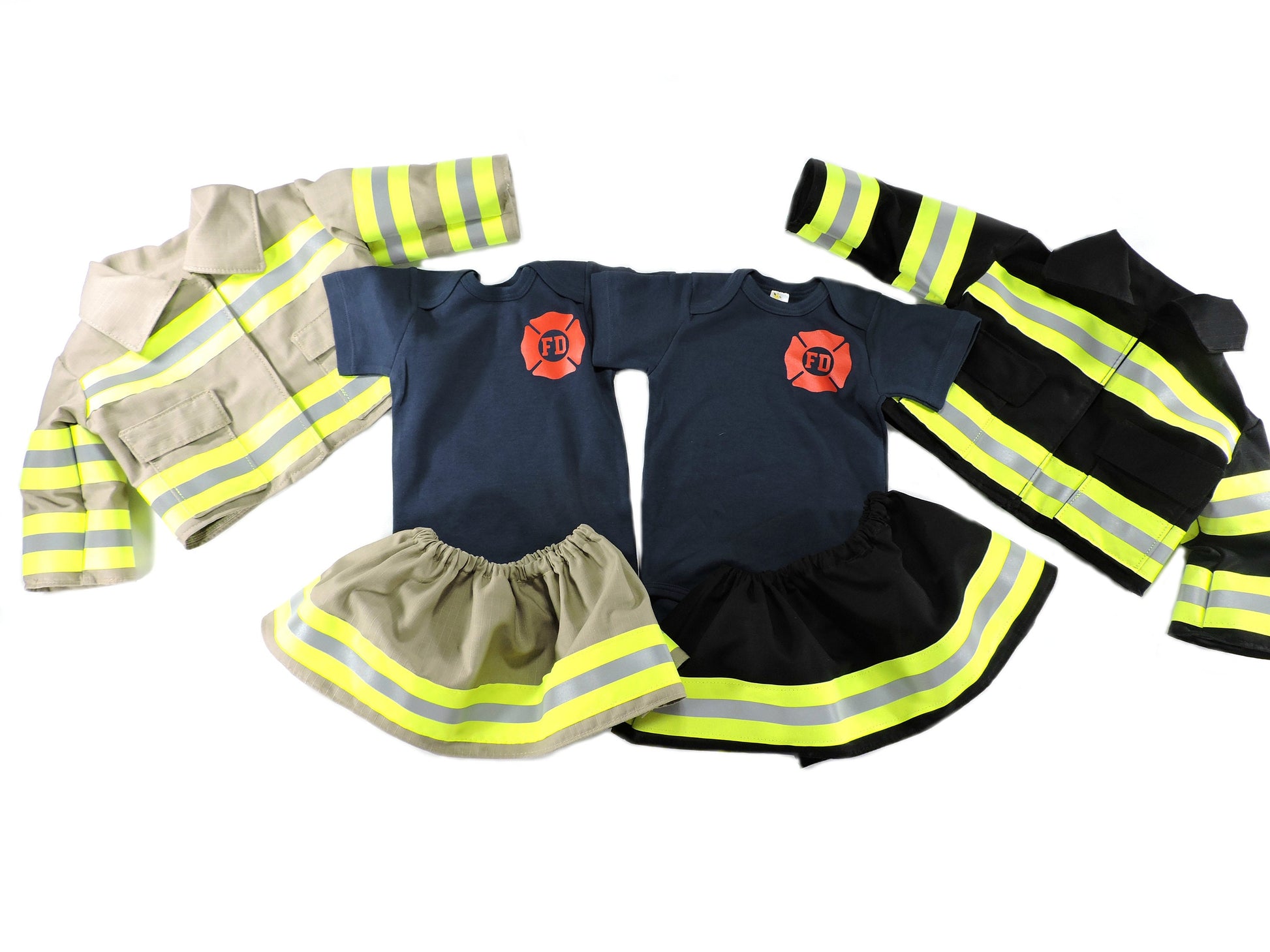 Firefighter Baby Girl Outfit and Jacket