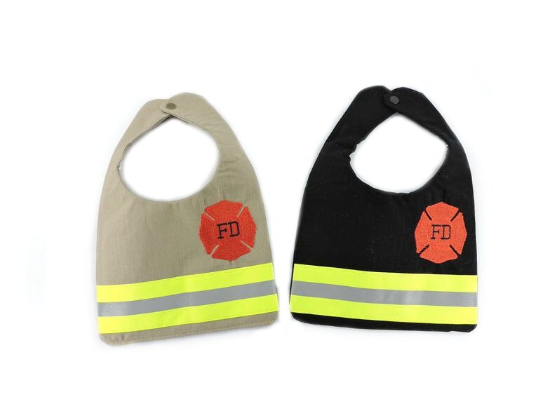 Firefighter Baby Bib