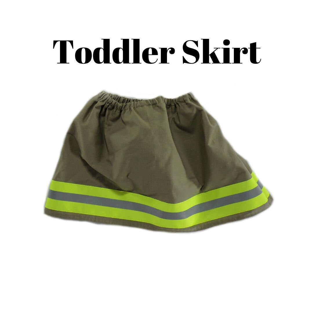 Tan fabric firefighter toddler skirt