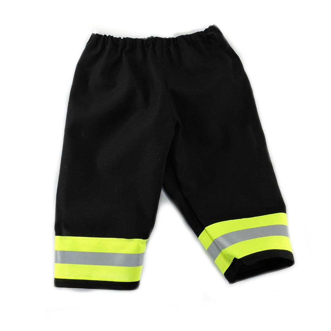 black fabric firefighter baby or toddler pants