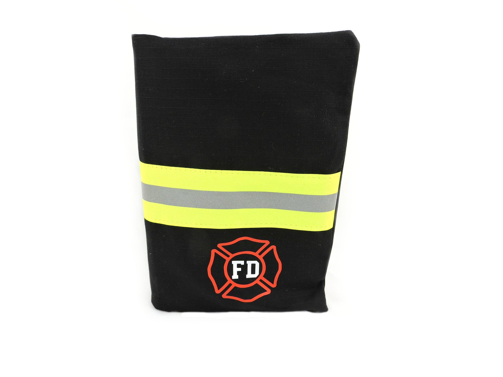 black fabric neon yellow reflective tape Firefighter bible cover