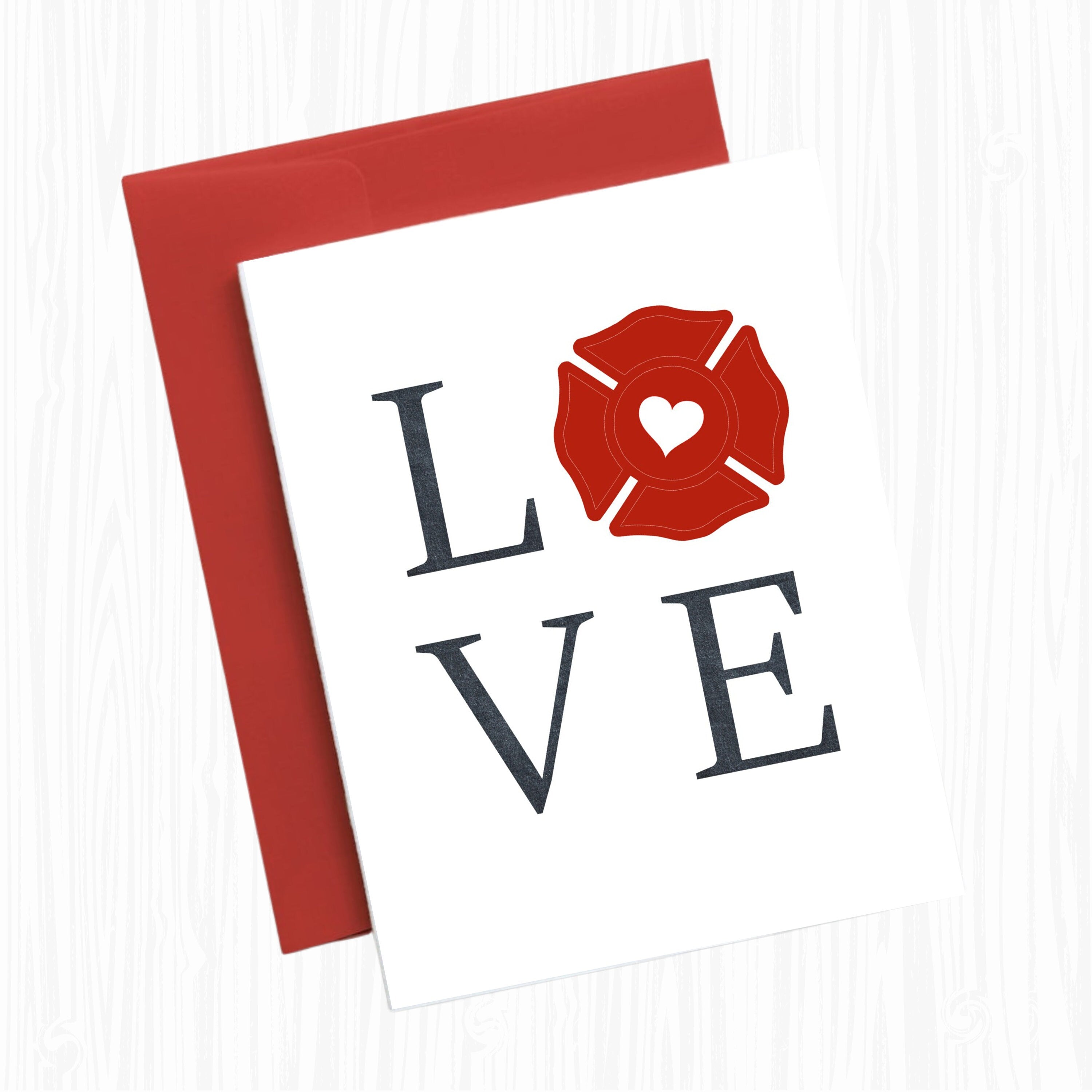 Firefighter Love Card, Anniversary Card, Print At Home