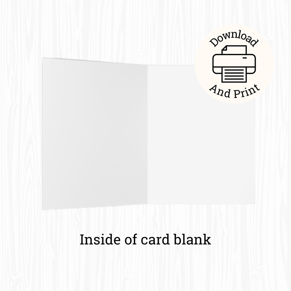 inside view of Happy Birthday Firefighter Card, Print at Home