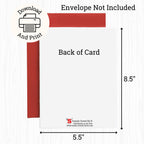 back side of Happy Birthday Firefighter Card, Print at Home