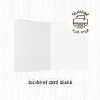 inside view of Daddy is my Hero Firefighter Card, Print at Home