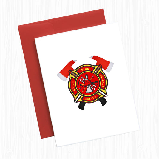 Maltese Cross Firefighter Card, Print At Home
